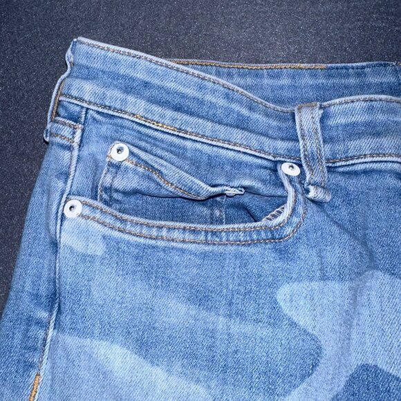 Rag & Bone Womens 28 Cate Mid Rise Ankle Skinny Blue Camo Cropped Jeans - Picture 5 of 14